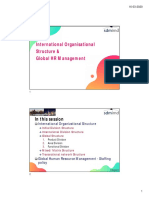 International Organisational Structure & Global HR Management