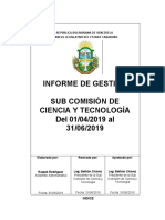 Informe de Gestión Sub Comisión Ciencia y Tecnologia Ii Trim 2019 Por Corregir