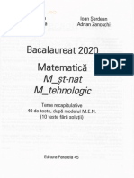 Bacalaureat 2020 Matematica M Stiintele Naturii, M Tehnologic