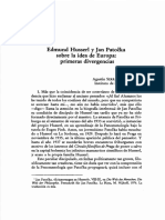 Husserl y Patocka: primeras divergencias sobre la idea de Europa