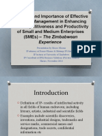 The Role and Importance of Effective Ip Asset Management in Enhancing The Competitiveness and Productivity of Small and Medium Enterprises (Smes)