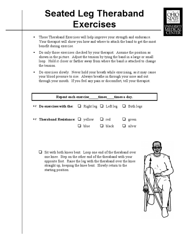 Seated Leg Theraband Exercises | Knee | Sports