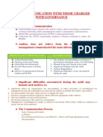 Sa 260 Communication With Those Charged With Governance: Objective of Communication Matters To Be Communicated