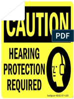 Hearing Protection Required - Signage 