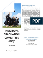 Individual Graduation Committee (IGC) : P Urpose of The Igc