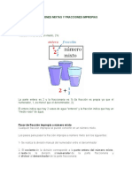 Fracciones Mixtas y Fracciones Impropias