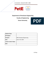 Final Assessment – Semester II (2019 – 2020) Petroleum Engineering