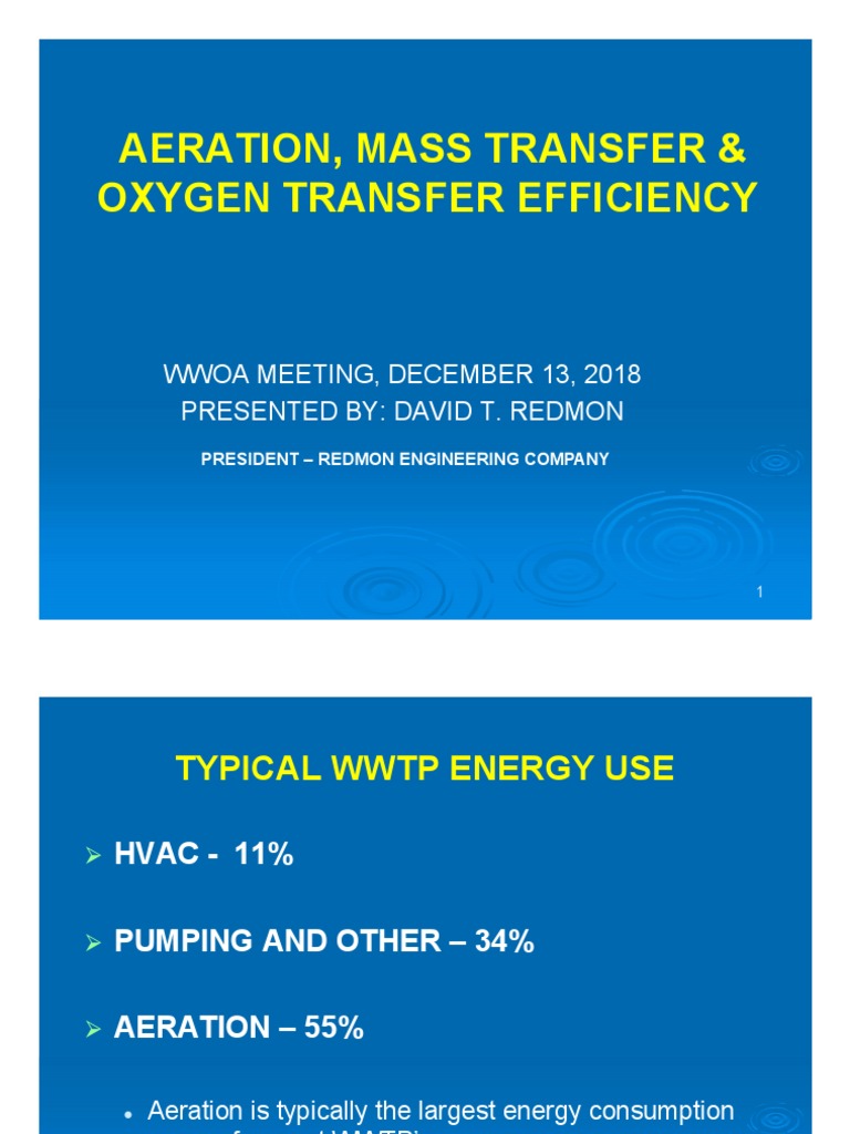 Oxygen Transfer Efficiency in WWTP | PDF | Water | Environmental Technology