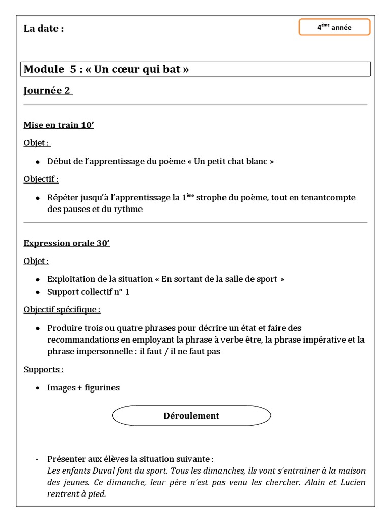4eme M5 J2j3 Pdf Verbe Langues