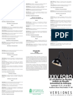 Programación XXV Foro Versiones PDF