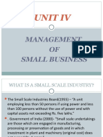 Unit Iv: Management OF Small Business
