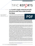 3D Auxetic Single Material Periodic Structure With Ultra-Wide Tunable Bandgap