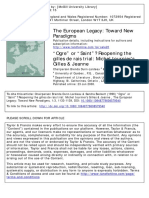 The European Legacy: Toward New Paradigms: To Cite This Article: Chairperson Brenda Dunn