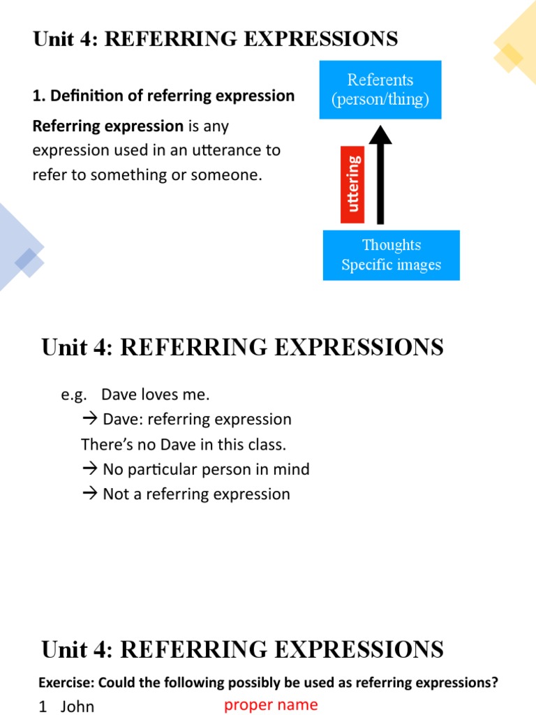 Referring Expressions In Speech Reports – AWBR