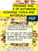 Maintenance and Storage of Bathroom Cleaning Tools and Materials