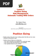 Lesson 4 - Position Sizing Placing Orders