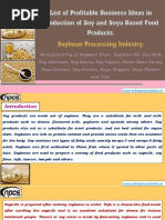 List of Profitable Business Ideas in Production of Soy and Soya Based Food Products. - 969297 PDF