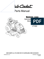 Cub Cadet 1000 Series Hydrostatic Lawn Tractor Parts Manual