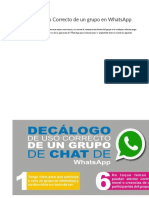 Decálogo Del Uso Correcto de Un Grupo en WhatsApp