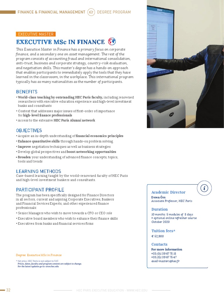Programme Finance EMS - MIF | PDF | Valuation (Finance) | Chief ...