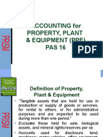 Accounting For Property, Plant & Equipment (Ppe) PAS 16