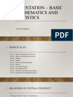Orientation - Basic Mathematics and Statistics - CTD