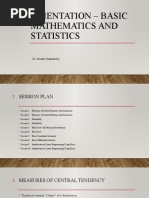 Orientation - Basic Mathematics and Statistics - CTD