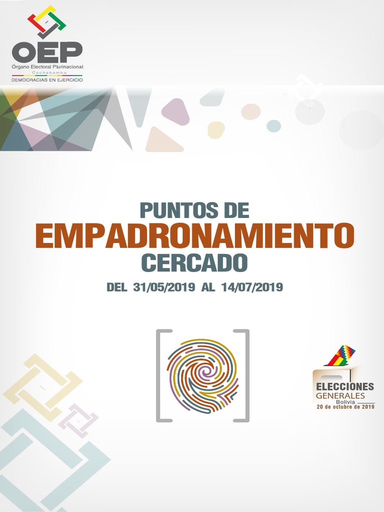Puntos de Empadronamiento Bolivia 2019 | PDF | Bolivia | Violencia