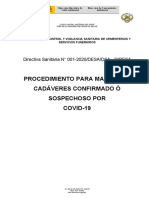 Directiva Sanitaria N°01-2020