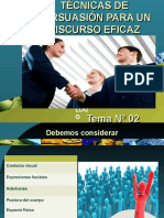 Tema #02 Técnicas de Persuasión para Un Discurso Eficaz.