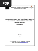 NORMAS E DIRETRIZES PARA REDAÇÃO DE TRABALHO CIENTÍFICO COREME HSPM - 2017