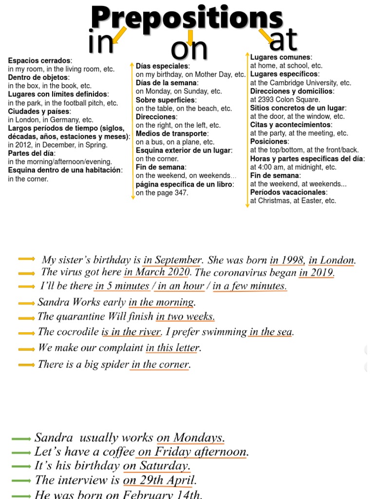 Prepositions and Daily Routines | PDF