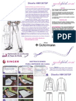Instrucciones de Costura de Saco y Pantalon Casual para Jovenes y Adultos hm1307sp PDF
