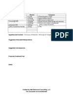 Case Study: Current Intervention: Antecedent Behavior Consequence