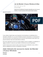 Les Raccourcis Clavier de Blender 2.8 Pour Windows & Mac