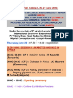 2nd African Days in Clinical Endocrinology Program, Abidjan, 20-21 June 2019