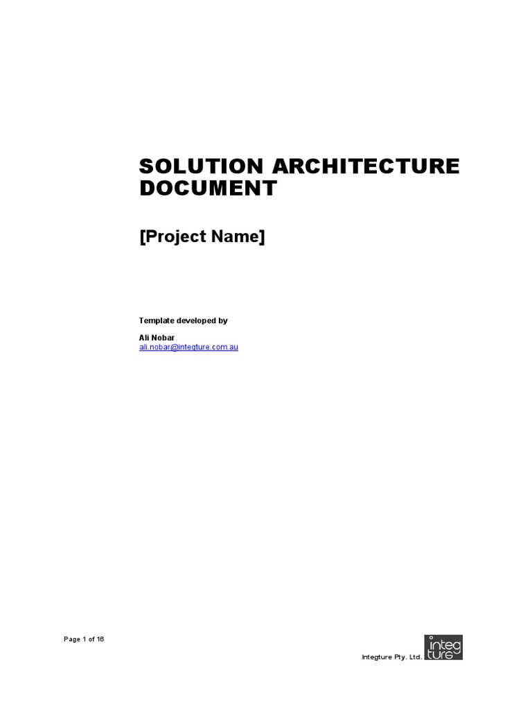 solution-architecture-document-project-name-pdf