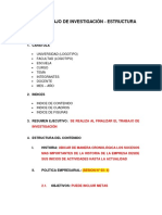 Estructura - Trabajo de Investigación