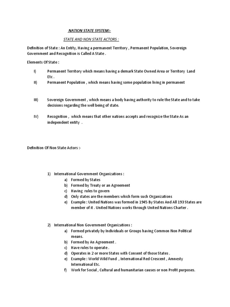 Understanding Nation-State Dynamics | PDF | United Nations ...