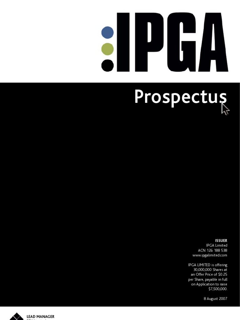Iproperty IPGA Prospectus | PDF | Securities Act Of 1933 | Securities ...