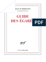 Guide Des Égarés: Jean D Ormesson