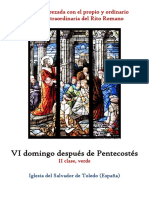 VI Domingo Despues de Pentecostes. Propio y Ordinario de La Santa Misa