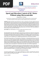 Speed and Direction Control of DC Motor Without Using Microcontroller