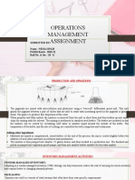 OPERATIONS MANAGEMENT SUBMITTED BY:ASSIGNMENT