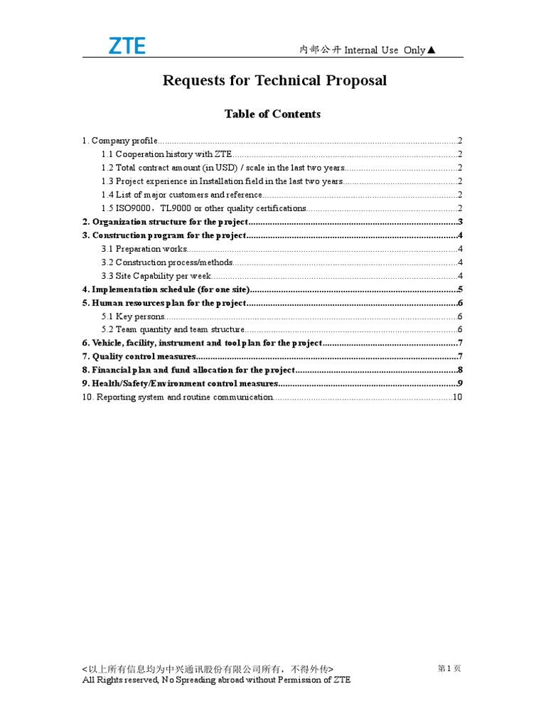 Technical Proposal for TR Marjan Project | PDF | Economies | Business