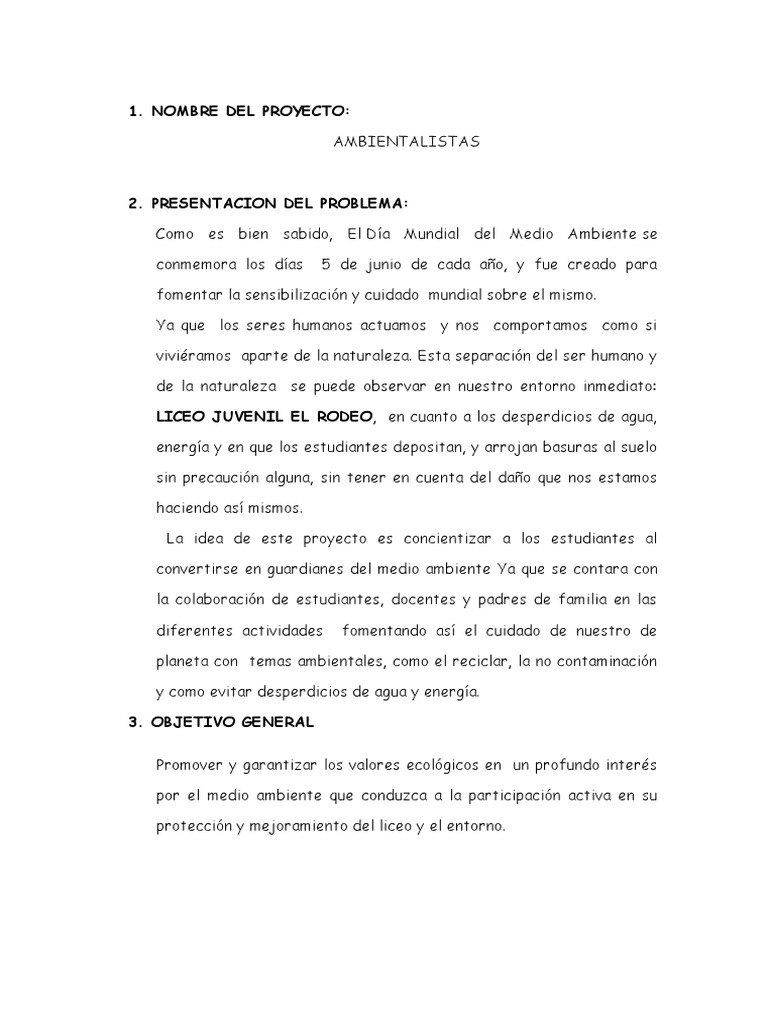 Proyecto Medio Ambiente Gloria | PDF | Entorno natural | Agua
