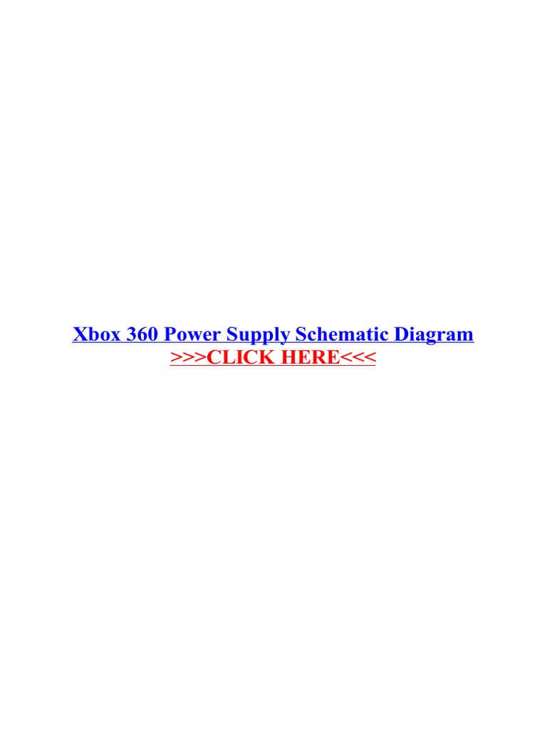 Xbox 360 Power Supply Schematic Diagram PDF Xbox 360 Power Supply