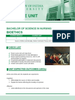 Bioethics: Bachelor of Science in Nursing