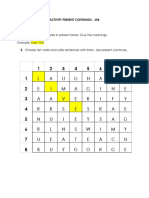Activity Present Continuos - 604 PDF