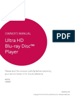 Ultra HD Blu-Ray Disc™ Player: Owner'S Manual